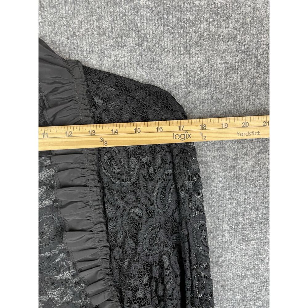 Joseph Ribkoff Black Lace Bolero Jacket With Ruffle Trim Size 12 - Picture 4 of 11